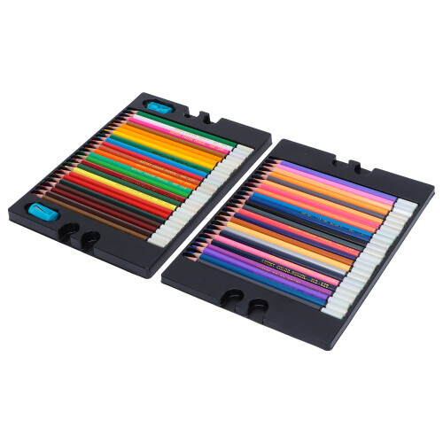 Color Pencil Set Wood Soft Core Hexagonal Oil 1