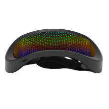 LED Light Up Glasses 12x36 Pixels, 4 Modes, APP Control, BT, Frameless