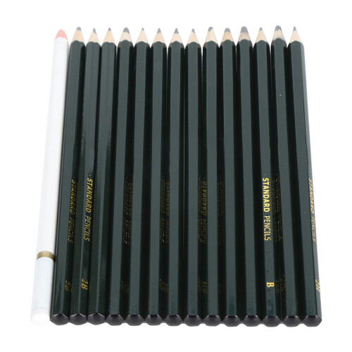 15 Pcs Sketch Pencil Set Drawing Pencil Box Art 2