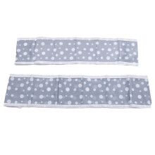 Breathable Mesh Crib Liner Set 340x30cm Gray Dots for Full Size Cribs