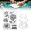 TPR Flower Pattern Transparent Seal DIY Scrapbook 11