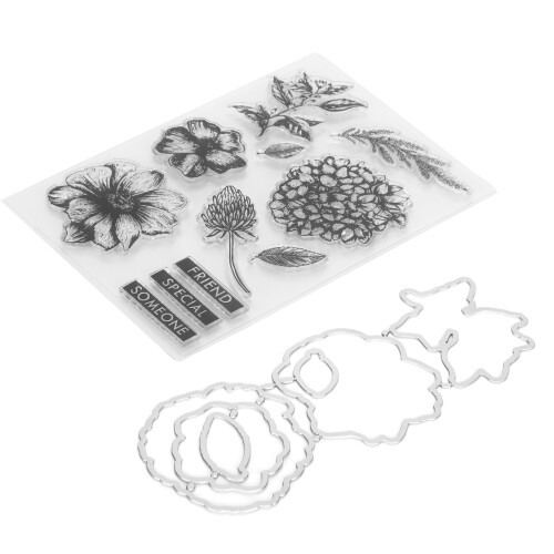 TPR Flower Pattern Transparent Seal DIY Scrapbook 1