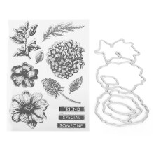 TPR Flower Pattern Transparent Seal DIY Scrapbook
