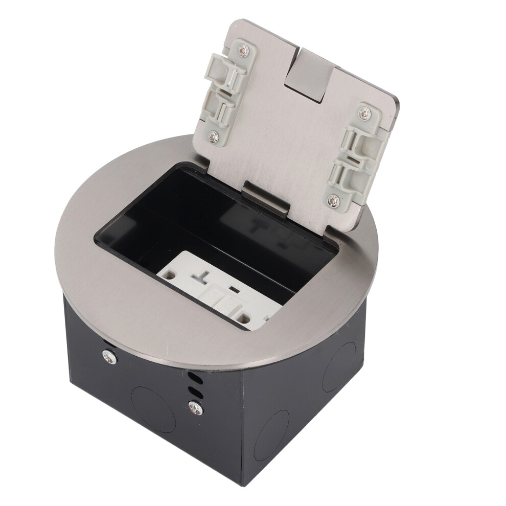 Stainless Steel Recessed Floor Outlet 20A 2500W Dual Gfci Socket 7651331261078