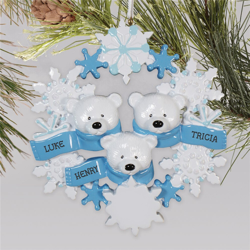 (3 Polar Bears) Resin Festive Christmas Ornaments Including A Cute Family Of Polar Decor Bears For-image-OPC-PJ9RZMT-NEW