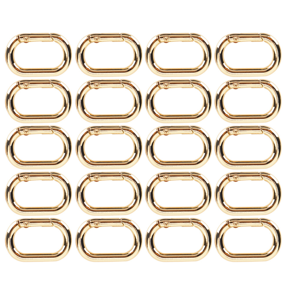 20Pcs Oval Spring Buckle 23Mm Alloy Snap Hooks 9121376027529