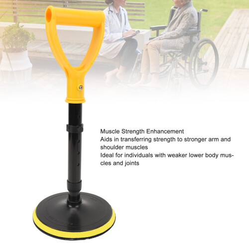Adjustable Aluminum Mobility Aid for Elderly & Disabled - 600lb Capacity, Non-Slip Base, Versatile Standing Support 2
