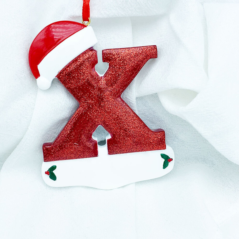 (X) Crafted Beautifully Handpainted Resin Christmas Ornaments With 26 Alphabet Letters A To Z For Stylish Decor-image-OPC-PJ9S2MB-NEW