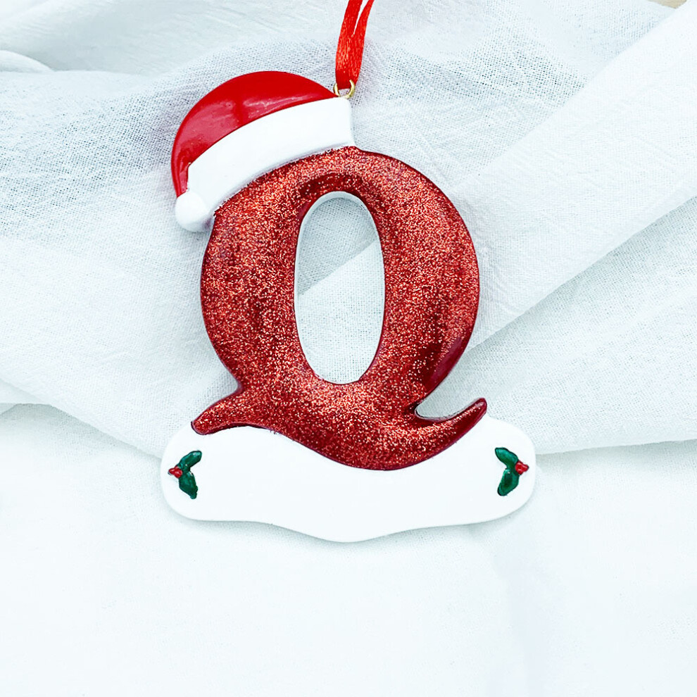 (Q) Crafted Beautifully Handpainted Resin Christmas Ornaments With 26 Alphabet Letters A To Z For Stylish Decor-image-OPC-PJ9S2KZ-NEW