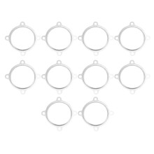 10Pcs Turbo Down Pipe Gasket 3in 4 Bolts Stainless