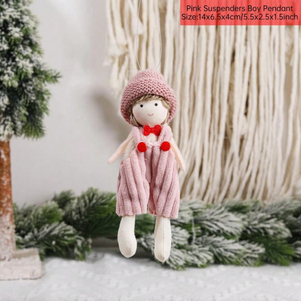 (23-008 Pink) Christmas Angel Elf Doll Pendant Christmas Tree Decorations 2023 New Year 2024 Gift Navidad Home Decor Xmas Ornaments Noel Natal-image-OPC-PJ9S69D-NEW