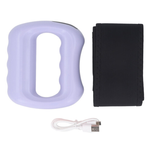 Elektrischer Körpermassage-Ring 5 Vibrationsfrequenzen, 12x14cm, Hellblau 2