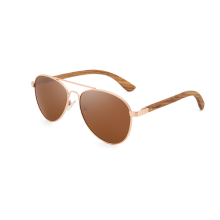 (Braun-Oi Holz) Holz Sonnenbrille Pilot Sonnenbrille Männer Frauen Polarisierte Brillen Blaue Uv400