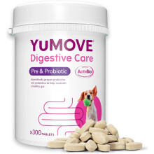 YuMOVE Digestive Care Dog Pre & Probiotics for Gut Health 300 TABLETS