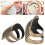 2Pcs Thimbles Metal Finger Protector Shield Ring 12