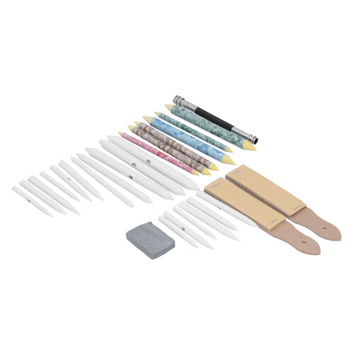 28pcs Blending Stumps Set Sandpaper Pencil 1