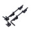 2er Pack Torbodenriegel, 12-Zoll schwarzes Metall 13