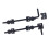 2er Pack Torbodenriegel, 12-Zoll schwarzes Metall 14