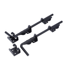 Loquet de sol pour portail 2 pièces de 12 pouces acier noir