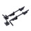 2er Pack Torbodenriegel, 12-Zoll schwarzes Metall 1