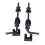 2er Pack Torbodenriegel, 12-Zoll schwarzes Metall 16
