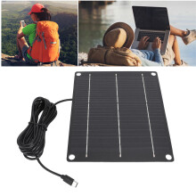 6-Watt-Solarpanel-Ladegerät, 6 V, Type-C, Schwarz