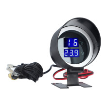 2-in-1 Digital-Volt- und Wassertemperaturanzeige für Fahrzeuge von 12-36V, Schwarz
