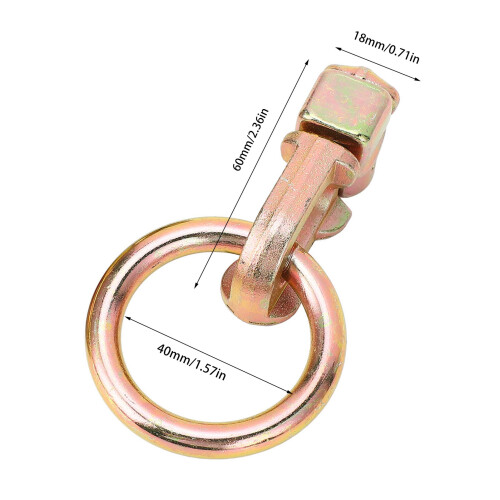 4 Stück L-Track O-Ring Stiftbefestigung Goldbronze 1