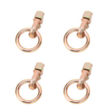4 pezzi L-Track doppio perno giunto O-Ring dorato-bronzo
