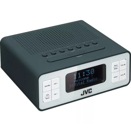 JVC JVC RA D32H DAB FM Clock Radio - Grey 2