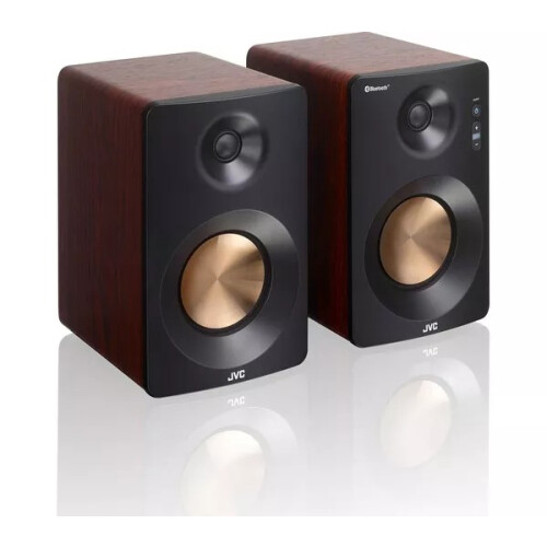 JVC JVC XS D629BM 2.0 Bluetooth Bookshelf Speakers  Walnut 1