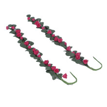 Accesorio en miniatura para casa de muñecas columpio de enredadera 2 piezas arcilla rojo vino para decoración DIY