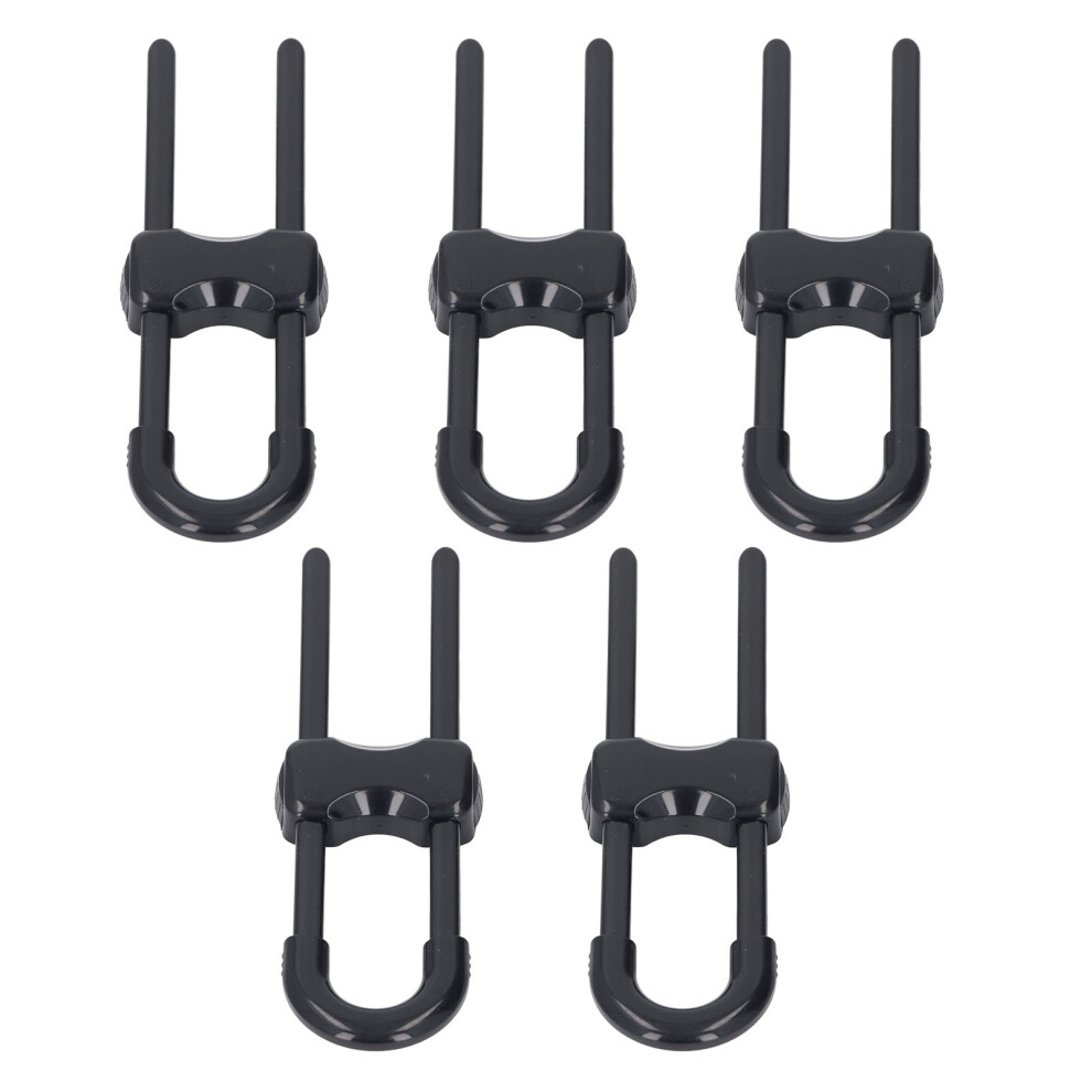 5Pcs Adjustable U-Shaped Child Safety Locks For Cabinets, Drawer & Door Black