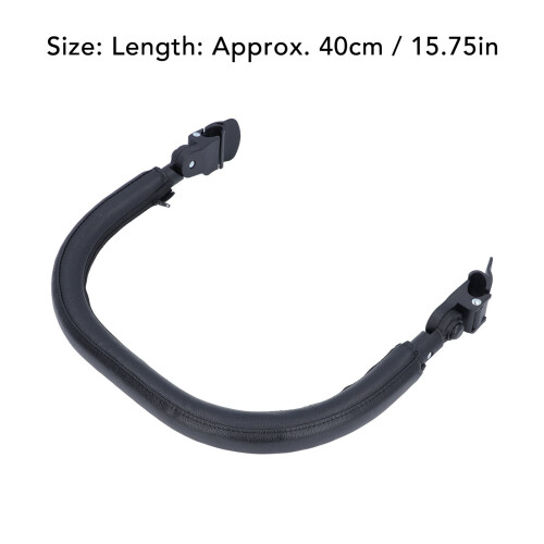 Baby Stroller Bumper Bar Armrest Handle 40cm Plastic PU Leather Accessories 1