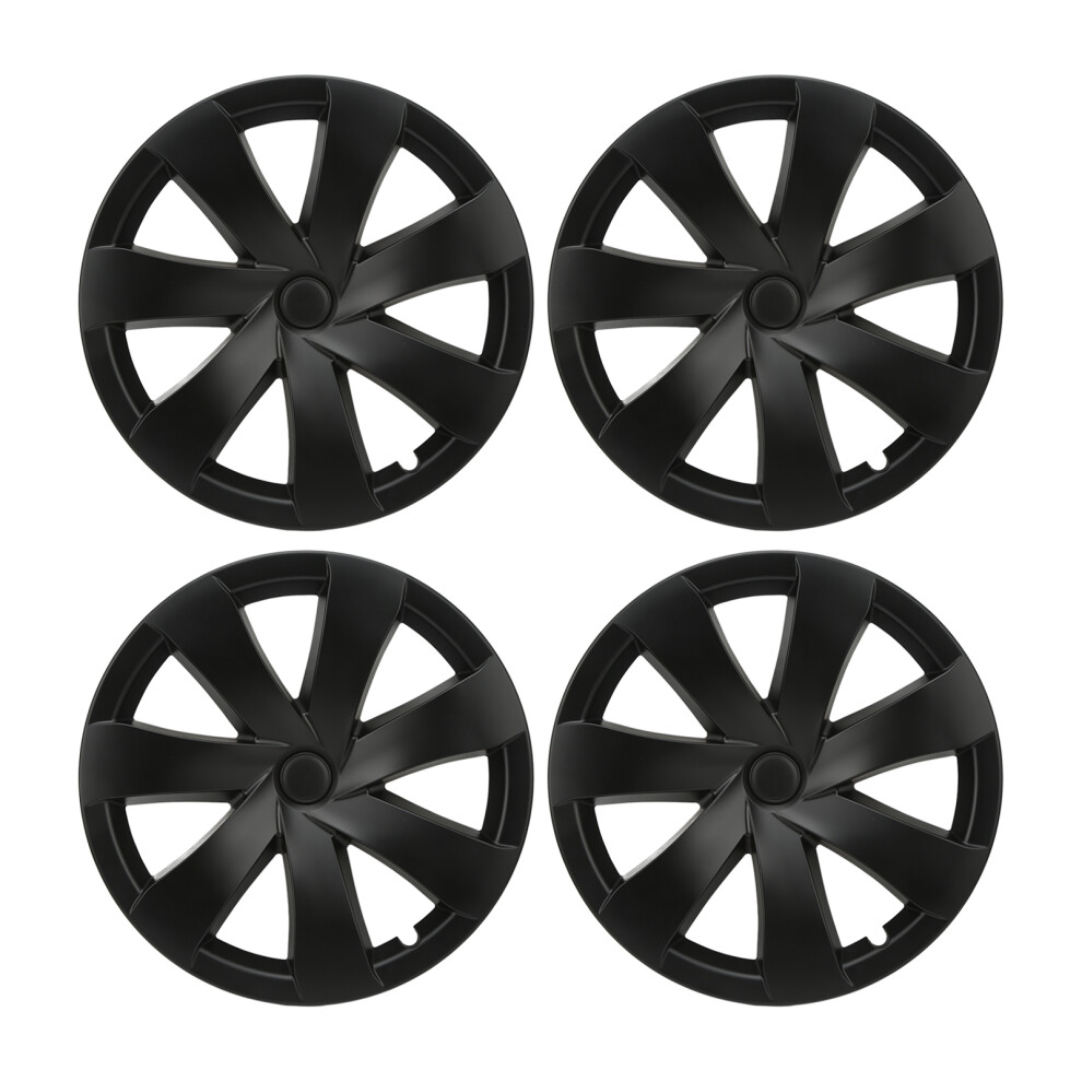4pcs 19in Wheel Hub Cap Matte Black Sporty Cool-image-OPC-PJ9SQCB-NEW