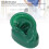 Modèle d'oreille en silicone, Audiphone gauche, support vert 7