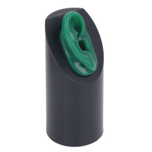 Modèle d’oreille en silicone - droite, verte et souple, avec support