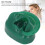 Modèle d’oreille en silicone - droite, verte et souple, avec support 3