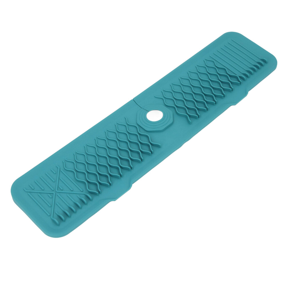 24 Inch Green Silicone Sink Splash Guard With Drip Catcher And Sponge Holder 4391331300492