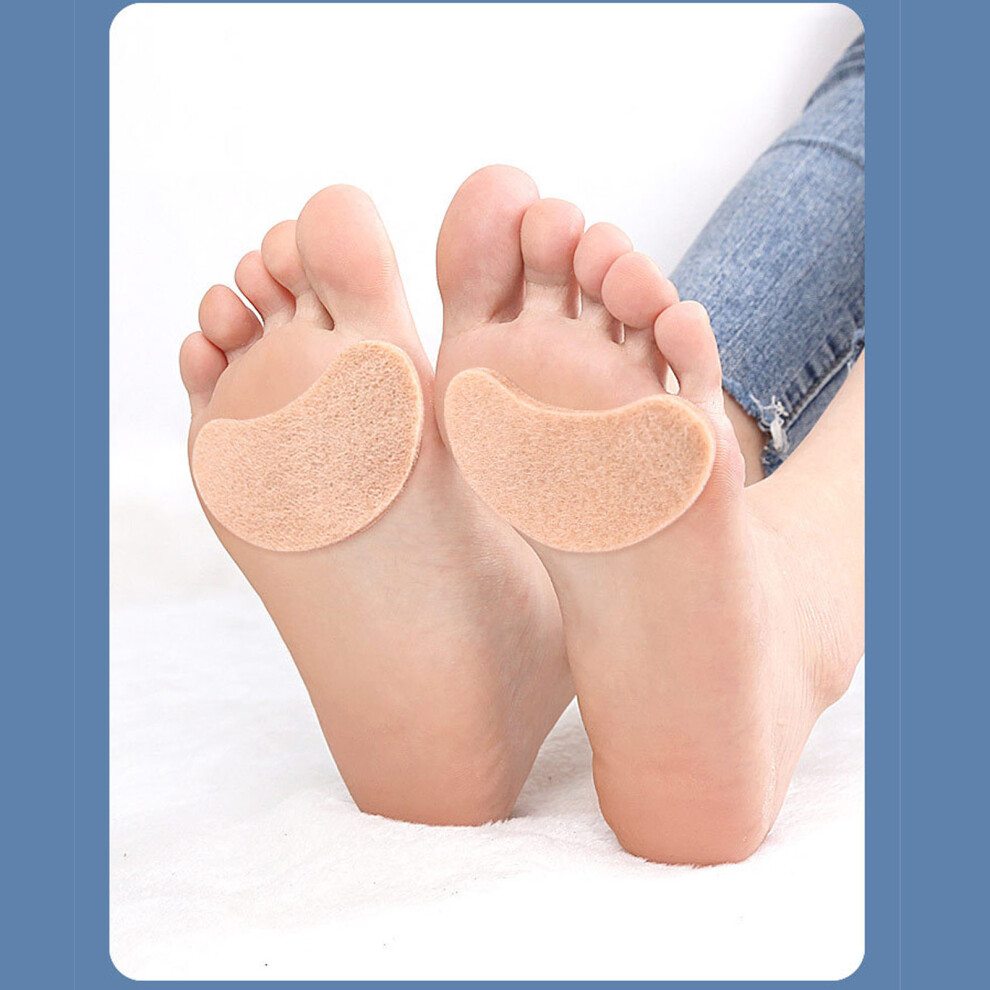 20pcs Felt Forefoot Pads Skin Color Adhesive Callus & Heel Friction Reducers