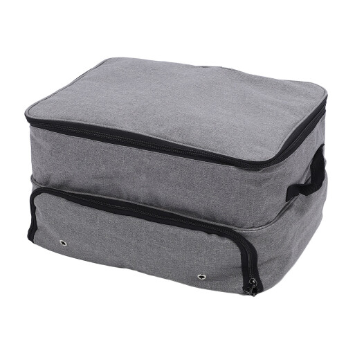Grey Polyester Golf Storage Bag 17.3x13.3x9.8in, Water-Resistant 2