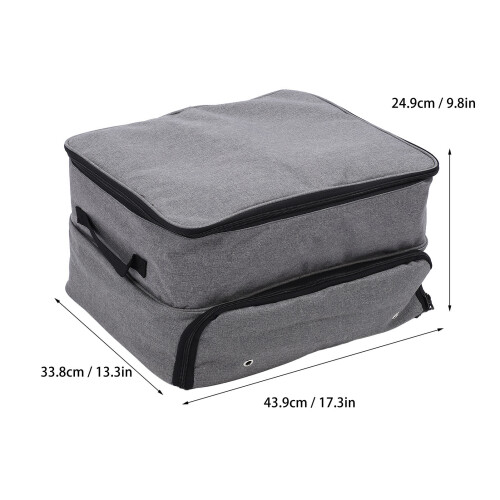 Grey Polyester Golf Storage Bag 17.3x13.3x9.8in, Water-Resistant 1