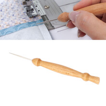 Wooden Handle Sewing Awl Tool for Leather and Fabric Handcrafts