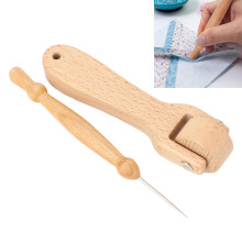 Beech Wood Ergonomic Sewing Seam Roller for Quilting & Home Use