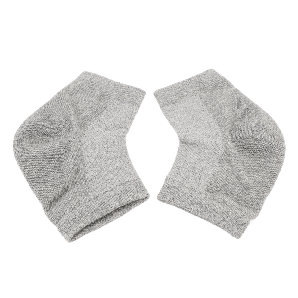 Grey Foot Fatigue Relief Socks - Moisturizing Reusable Silicone Socks