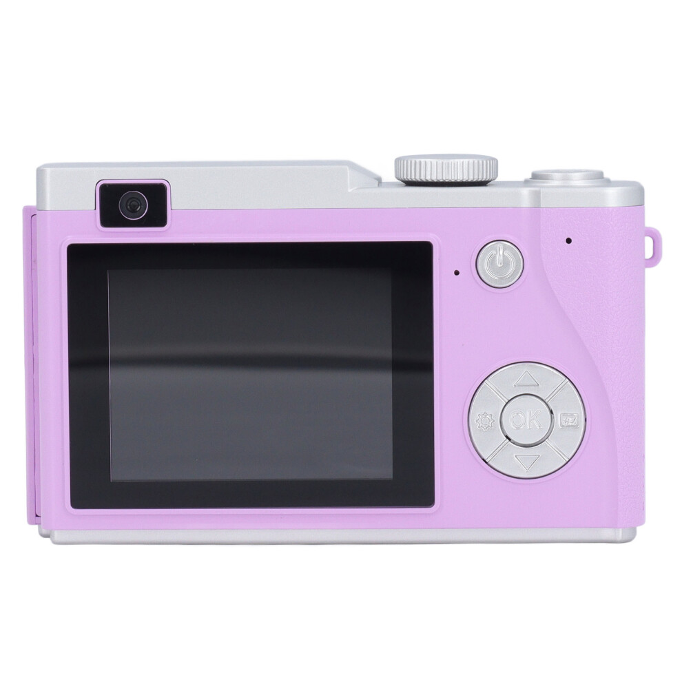 Travel Digital Camera 48MP 1080P 2.4 Inch Screen 16x Zoom Selfie Camera Purple