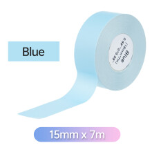 Selbstklebendes kontinuierliches Etikettenband 15 mm x 7 m Blau/Pink/Weiß