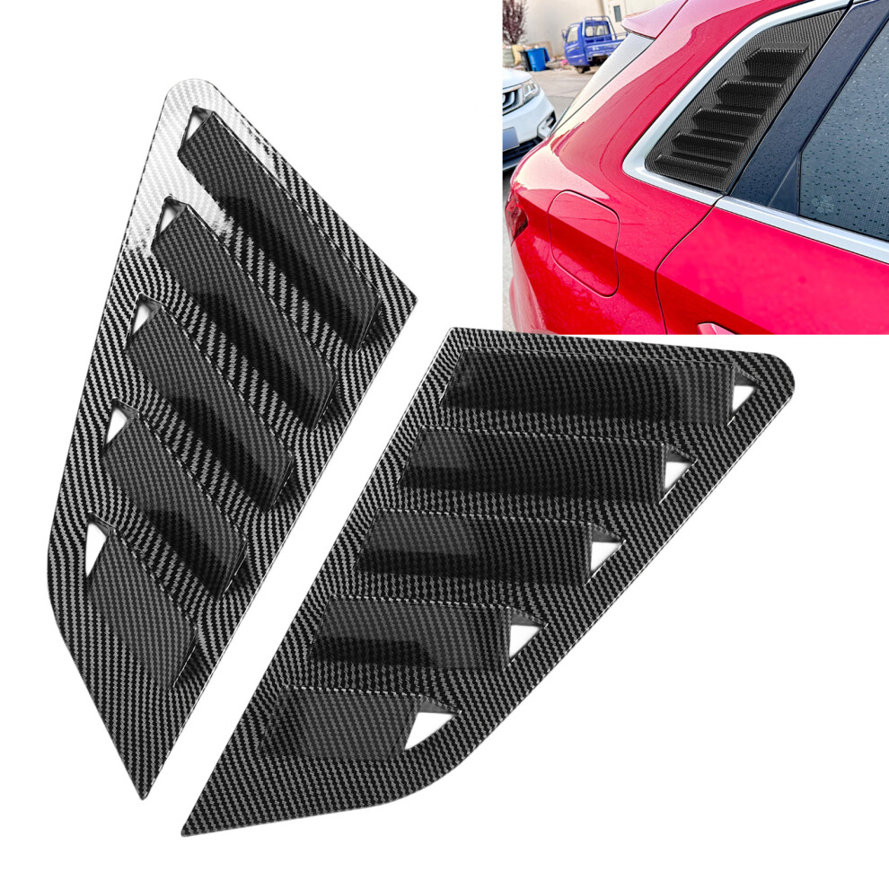 Rear Window Louver Cover Abs Fits A3/S3 8Y Hatchback 2021+ Carbon Style 7651331307158