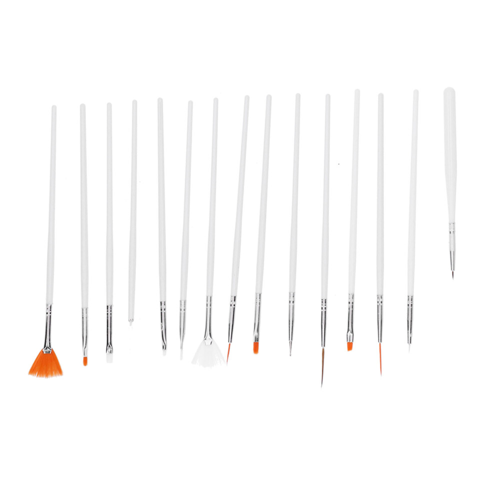 15pcs Professional Nail Art Brush Set DIY Nylon