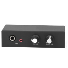 Mikrofon-Musik-Mixer, 6,5 mm/3,5 mm, schwarz DC5-12V